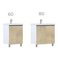 Тумба под раковину VIGO Yuma 80 напольная арт-347 дуб давос — фото 10, Тумбы под раковину