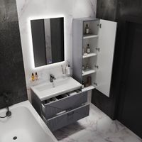 Товар: Тумба подвесная "ЛУКСОР-80 см" с 2-я ящ. графит матовая (ум. Блисс-80 см.) 108049 - фото 4 Тумба подвесная "ЛУКСОР-80 см" с 2-я ящ. графит матовая (ум. Блисс-80 см.) 108049 — фото 4, Тумбы под раковину