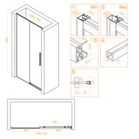 Душевая дверь RGW SV-12B 110x195, профиль черный, стекло прозрачное/6 мм, арт-32321211-14 — фото 7, Раздвижные душевые двери