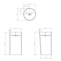 Раковина отдельностоящая ABBER Stein AS2506 белая матовая — фото 4, Раковины напольные
