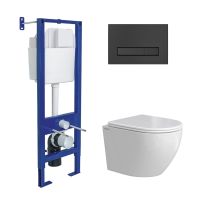 Товар: Комплект BERGES: инсталляция АТОМ 410 кнопка Atom Line черная Soft Touch, унитаз OKUS Rimless 49 см, сиденье дюропласт микролифт, быстросъём арт-043393 - фото 9 Комплект BERGES: инсталляция АТОМ 410 кнопка Atom Line черная Soft Touch, унитаз OKUS Rimless 49 см, сиденье дюропласт микролифт, быстросъём арт-043393 — фото 9, Комплекты унитаз + инсталляция