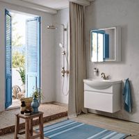 Товар: Подвесная тумба 88 см с одним ящиком в белом цвете, с умывальником ROD01081 - фото 3 Подвесная тумба 88 см с одним ящиком в белом цвете, с умывальником ROD01081 — фото 3, Тумбы с раковиной