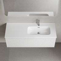 Тумба подвесная SANCOS Snob R 1.0 1195х445х406, c одним ящиком оснащенным доводчиками, Bianco , арт.SNR1.0120RW — фото 2, Тумбы под раковину