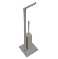 Стойка COLOMBO DESIGN MINI Q B5018.HPS1 с держателем туалетной бумаги и ершиком цвет нержавеющая сталь — фото 1, Ершики для унитаза