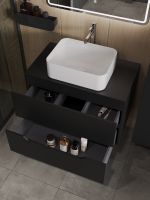 Товар: Orange Line Li-80TubMDF+B02-460W тумба с раковиной подвесная 80 см, черный/белый Li-80TubMDF+B02-460W - фото 4 Orange Line Li-80TubMDF+B02-460W тумба с раковиной подвесная 80 см, черный/белый Li-80TubMDF+B02-460W — фото 4, Тумбы с раковиной