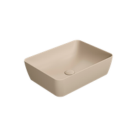 раковина накладная NUBES 50x38 без перелива бежевый матовый арт-903708 — фото 2, Раковины накладные