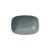 раковина накладная NUBES 50x35 без перелива агава матовый арт-978404 — фото 1, Раковины накладные