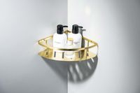 угловая полка, шлиф. золото арт-AQ4926BG — фото 5, Полки для ванной и душа