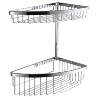 Товар: Полочка корзинка COLOMBO DESIGN ANGOLARI B9612 угловая двойная цвет хром - фото 3 Полочка корзинка COLOMBO DESIGN ANGOLARI B9612 угловая двойная цвет хром — фото 3, Полки