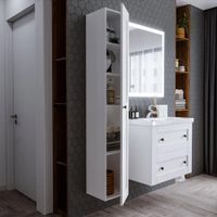 Товар: Пенал Бриклаер Хелена (рамочный) 30 см, белый 4627125416392 - фото 3 Пенал Бриклаер Хелена (рамочный) 30 см, белый 4627125416392 — фото 3, Пеналы для ванной комнаты