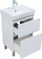 Тумба под раковину Aquanet Вега 50 напольная, белый глянец арт-00344120 — фото 2, Тумбы под раковину