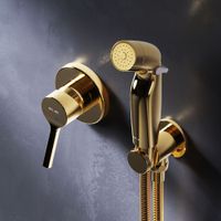 F40H85B99 X-Joy S, гигиенический набор для скрытого монтажа со смесителем для душа, золото — фото 6, Гигиенические души