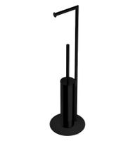 Стойка COLOMBO DESIGN MINI B4018.NM с держателем туалетной бумаги и ершиком цвет черный матовый — фото 1, Ершики для унитаза