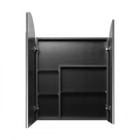 Зеркальный шкаф САНТА-БАРБАРА 80, графит арт-1A286502CB820 — фото 3, Зеркальные шкафы в ванную