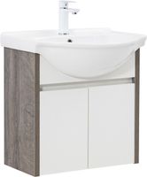 Тумба под раковину Aquanet Сидней 60 дуб рошелье/белый 00345122 — фото 1, Тумбы под раковину