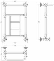 Товар: Полотенцесушитель водяной Сунержа Ренессанс 1452 660x400 Золото арт-03-0282-6640 - фото 2 Полотенцесушитель водяной Сунержа Ренессанс 1452 660x400 Золото арт-03-0282-6640 — фото 2, Водяные полотенцесушители
