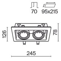 Встраиваемый светильник Technical арт-DL008-2-02-B — фото 3, Точечные светильники