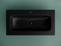 Раковина накладная мебельная Grace прямоугольная 910x457x137 с отверстием под смеситель цвет черный матовый арт-CN7019MB — фото 3, Раковины накладные