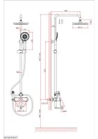 Душевая система с гигиеническим душем D&K Bayern.Fürth , хром арт-DA1524701B18 — фото 3, Душевые стойки