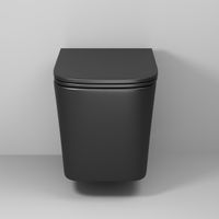 Унитаз подвесной Grossman GR-4441BMSQ (530х360х365) безободковый,черный матовый с тонкой крышкой,микролифт,смыв торнадо,1 место — фото 7, Подвесные унитазы