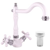 Смеситель Morava retro для раковины с донным клапаном пласт, арт-MK121.5/8BC — фото 1, Смесители для раковины