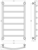 Товар: Полотенцесушитель водяной Сунержа Галант+ 800х500 Шампань 020-0200-8050 - фото 2 Полотенцесушитель водяной Сунержа Галант+ 800х500 Шампань 020-0200-8050 — фото 2, Водяные полотенцесушители