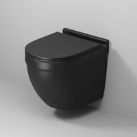 Товар: Унитаз подвесной Grossman (520*360*410) безободковый,черный матовый с тонкой крышкой,микролифт,смыв торнадо,1 место арт-GR-4483BMSQ - фото 4 Унитаз подвесной Grossman (520*360*410) безободковый,черный матовый с тонкой крышкой,микролифт,смыв торнадо,1 место арт-GR-4483BMSQ — фото 4, Подвесные унитазы