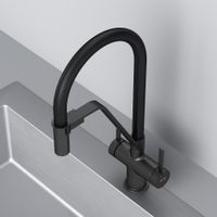 Товар: Func, смеситель для кухни с каналом для питьевой воды и гибким изливом, черн.,черн. излив арт-F8F07822 - фото 7 Func, смеситель для кухни с каналом для питьевой воды и гибким изливом, черн.,черн. излив арт-F8F07822 — фото 7, Смесители для кухни