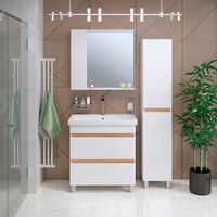 Зеркальный шкаф SYDNEY 80 /универсальный/ AQUA DE MARCO 1080WCSYD/U — фото 10, Зеркальные шкафы в ванную