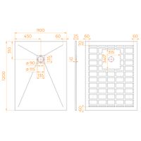 Душевой поддон прямоугольный STONE TRAY-W 900x1200 14152912-01-11 — фото 3, Душевые поддоны