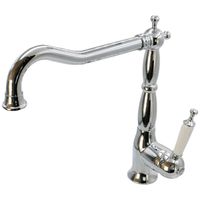 CUCINA OXFORD См-ль д/кухни моноком., ручка белая/хром 18241 — фото 4, Смесители для кухни