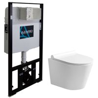 Сет AZARIO инсталляция + унитаз подвесной Nova с быстросъемным сиденьем микролифт арт-AZ-8010-1000+AZ-2217 — фото 8, Комплекты унитаз + инсталляция