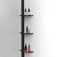 Душевая перегородка Walk-In , 900*2000, черный матовый, стекло прозрачное арт-VSW-1HWS900CLB — фото 1, Душевые перегородки