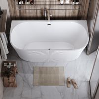 Ванна пристенная Grossman Cristal (170х80х58) цвет белый матовый,1 место арт-GR-17071M — фото 5, Акриловые ванны