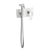 Встраиваемый смеситель c гигиеническим душем Elsa белое стекло TESKA арт-BTK6410W — фото 1, Гигиенические души