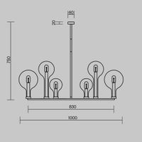 Товар: Подвесной светильник Maytoni MOD333PL-06BS1 - фото 4 Подвесной светильник Maytoni MOD333PL-06BS1 — фото 4, Подвесные светильники