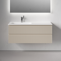 Тумба подвесная SANCOS Snob R левая 1195х445х500, c двумя ящиками оснащенными доводчиками, Beige Soft, арт.SNR120LCE — фото 1, Тумбы под раковину