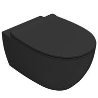 Унитаз GLOBO 4ALL подвесной безободковый цвет черный матовый MDS03AR — фото 1, Подвесные унитазы