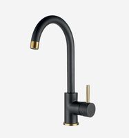 Смеситель для кухни Webert Yen , черный/золото арт-YN920302723 — фото 1, Смесители для кухни