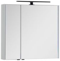 Зеркальный шкаф Aquanet Латина 80 белый 00179635 — фото 1, Зеркальные шкафы в ванную