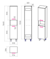 Шкаф-пенал арт-П-Кра-05035-01Пр — фото 8, Пеналы для ванной комнаты