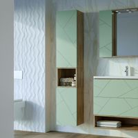 Ниша для пенала Бриклаер КРИСТАЛЛ 35 см, дуб гранж песочный 4627125417047 — фото 3, Шкафы для ванной