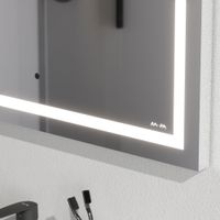 M91AMOX0701WG Универсальное зеркало настенное с контурной LED-подсветкой, 70 см — фото 2, Зеркала в ванную комнату
