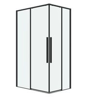 Душевое ограждение Grossman Galaxy 1/2.K33.01.10.21.00-1/2.K33.01.80.21.00 (100х80х195) раздвижная,черный матовый,стекло прозрачное,2 места арт-300.K33.01.1080.21.00 — фото 1, Прямоугольные душевые уголки