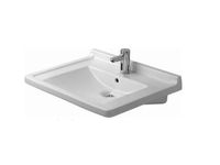Раковина, Duravit, Starck 3, шгв 700*545*200, отверстия для смесителя-1, цвет-белый арт-0309700000 — фото 1, Раковины встраиваемые сверху