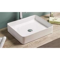 Раковина накладная Azario 505х400х110 прямоугольная, белый глянец арт-AZ-7050K — фото 3, Раковины накладные