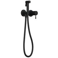 Встраиваемый смеситель с гигиеническим душем на 2 отверстия Atlas Tera черный TESKA арт-T5738 — фото 1, Гигиенические души