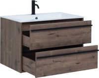 Тумба под раковину Aquanet Lino 80 Дуб Веллингтон арт-00253912 — фото 10, Тумбы под раковину