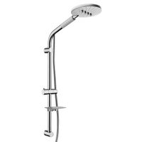 Душевой гарнитур (душевая стойка 760 мм , лейка 3-функциональная, мыльница, шланг 1,5 м), хром. LEMA арт-LM8072C — фото 1, Лейки для душа