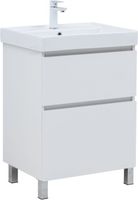 Тумба под раковину Aquanet Вега 60 напольная, белый глянец арт-00344121 — фото 11, Тумбы под раковину